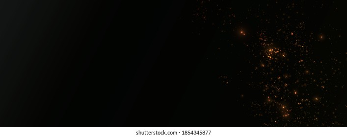 Abstract falling particles golden glitter lights
