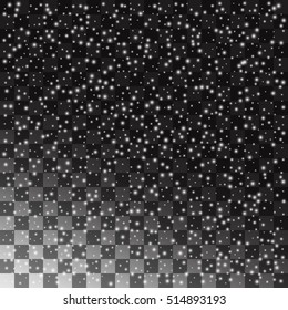 Abstract falling snow background. Stock vector.