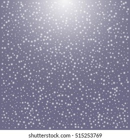Abstract falling snow background. Stock vector.