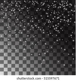 Abstract falling snow background. Stock vector.