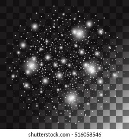 Abstract falling snow background. Stock vector.