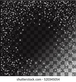 Abstract falling snow background. Stock vector.