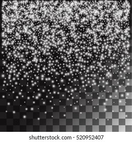 Abstract falling snow background. Stock vector.