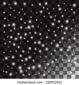 Abstract falling snow background. Stock vector.
