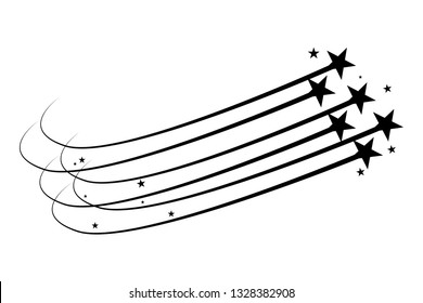 Abstract Falling Star Black Shooting Star Stock Vector (Royalty Free ...