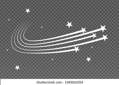 Abstract Falling Star - Black Shooting Star with Elegant Star Trail 