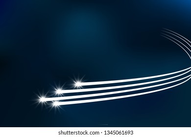 Abstract Falling Star - Black Shooting Star with Elegant Star Trail 