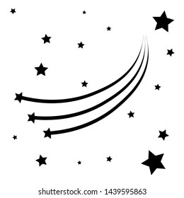 Handdrawn Night Sky Shooting Star Stock Vector (Royalty Free) 326165258