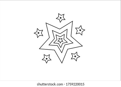 Estrella de caída abstracta - Estrella de tiro negro con elegante sendero estrella sobre fondo blanco - Meteoroide, Cometa, Asteroide, Estrellas