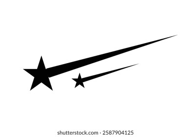 Abstract Falling Star  Meteoroid, Comet, Asteroid, Stars