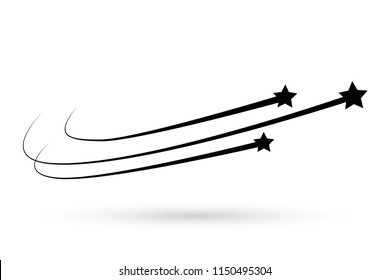 Abstract Falling Star Vector. Abstract falling stars, meteoroid, asteroid with geometric star trail