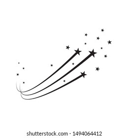 Abstract Falling Star Vector. Abstract falling stars, meteoroid, asteroid with geometric star trail