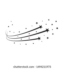 Abstract Falling Star Black Shooting Star Stock Vector (Royalty Free ...