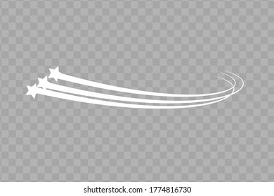 Abstract Falling Star - white Shooting Star with Elegant Star Trail