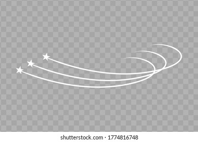 Abstract Falling Star - white Shooting Star with Elegant Star Trail