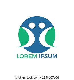 Abstract family logo design. People ,family ,insurance ,community and social symbol.