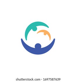 Abstract family logo template vector icon design