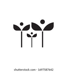 Abstract family logo template vector icon design