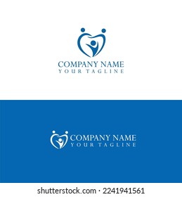 Abstract family love icon. Together symbol. Vector logo