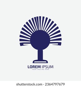 abstract Fan vector logo Illustration of a pink electric fan icon silhouette fan icon