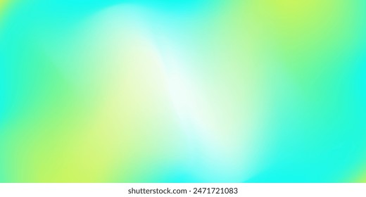 Abstract fantacy liquid gardient green white and blue colour blured background design. Vector