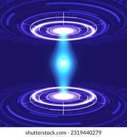 Abstract fantastic background with circle digital network ring. Energy ring. Vector design.