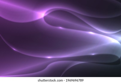 Abstract fantastic background with smooth lines in purple tones.