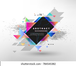 Abstract fantastic background, vector geometric pattern