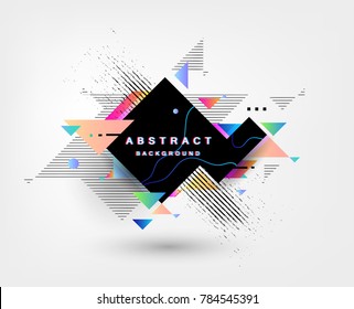 Abstract fantastic background, vector geometric pattern