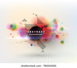 Abstract fantastic background, vector geometric pattern