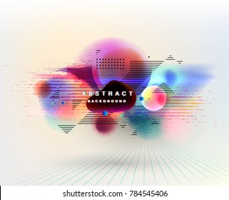 Abstract fantastic background, vector geometric pattern