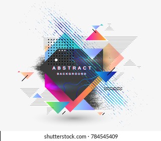 Abstract fantastic background, vector geometric pattern