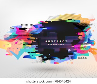 Abstract fantastic background, vector geometric pattern