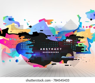 Abstract fantastic background, vector geometric pattern