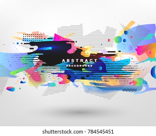 Abstract fantastic background, vector geometric pattern
