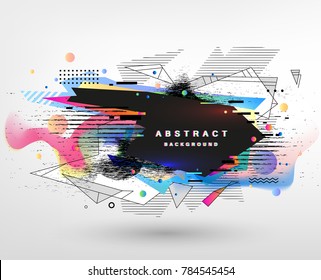 Abstract fantastic background, vector geometric pattern