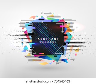 Abstract fantastic background, vector geometric pattern