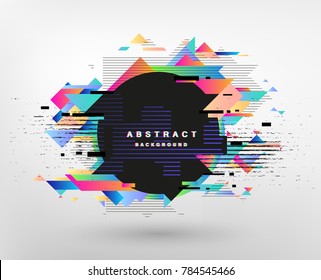 Abstract fantastic background, vector geometric pattern