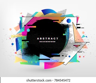 Abstract fantastic background, vector geometric pattern