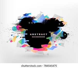 Abstract fantastic background, vector geometric pattern