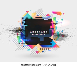 Abstract fantastic background, vector geometric pattern