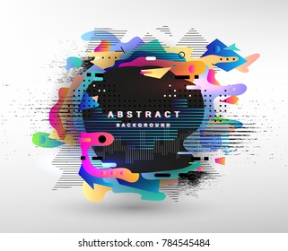 Abstract fantastic background, vector geometric pattern