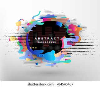 Abstract fantastic background, vector geometric pattern