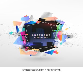 Abstract fantastic background, vector geometric pattern