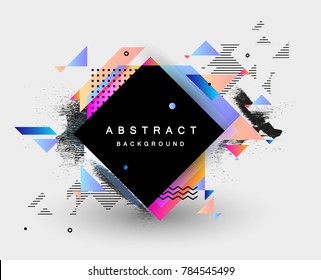 Abstract fantastic background, vector geometric pattern