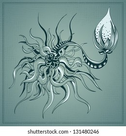 Abstract fantastic exotic flower