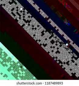 Abstract fantastic glitched background, vector geometric diagonal monitor error pattern. EPS10 vector.