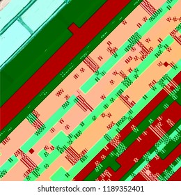 Abstract fantastic glitched background, vector geometric diagonal monitor error pattern. EPS10 vector.