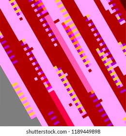 Abstract fantastic glitched background, vector geometric diagonal monitor error pattern. EPS10 vector.