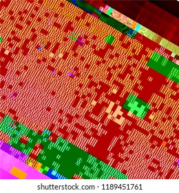 Abstract fantastic glitched background, vector geometric diagonal monitor error pattern. EPS10 vector.